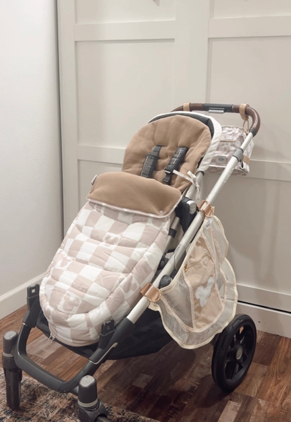 Mouse Checkered Stroller Blanket