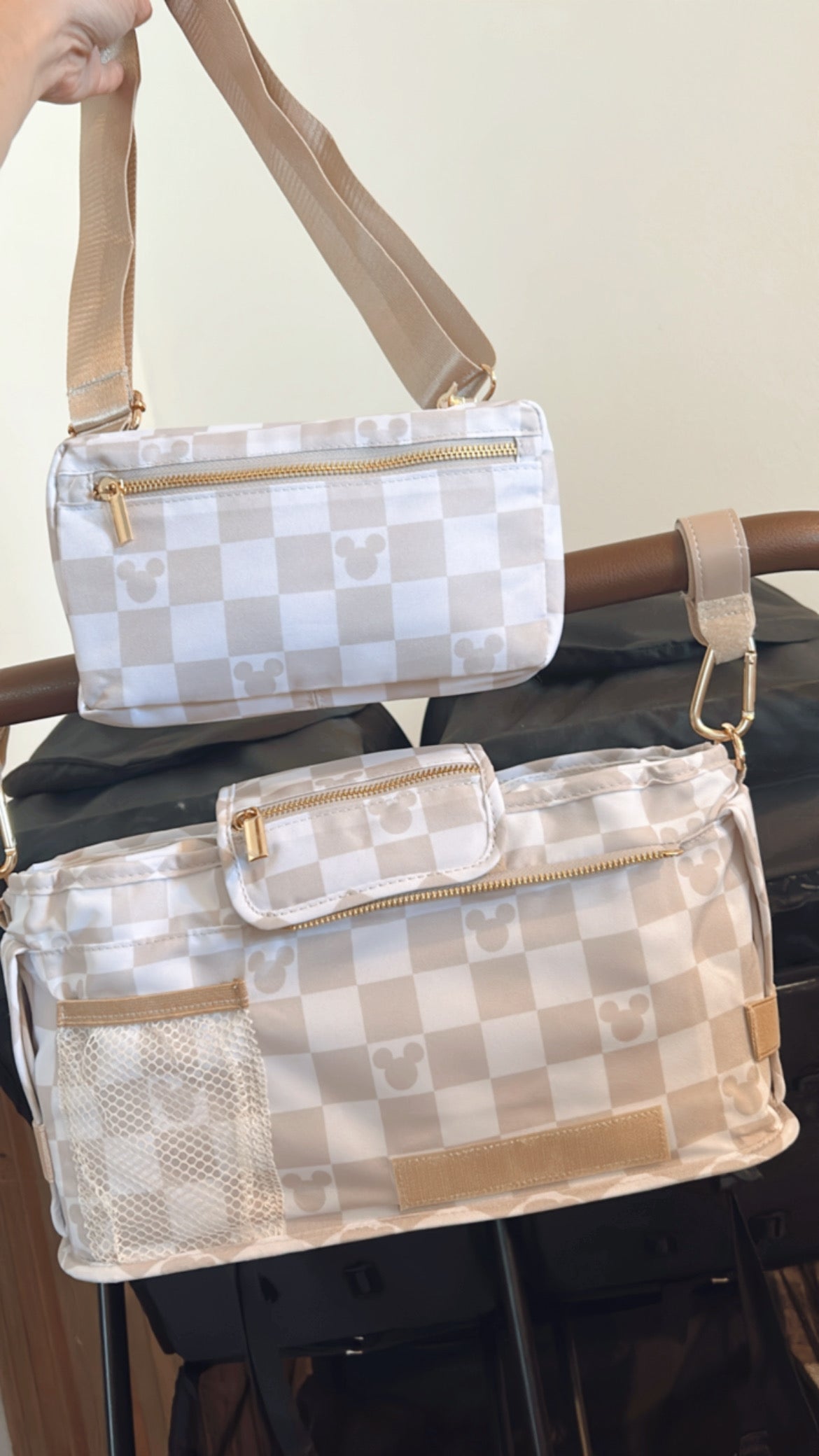 Mouse Checkered Stroller Caddy