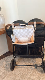 Mouse Checkered Stroller Diaper Bag