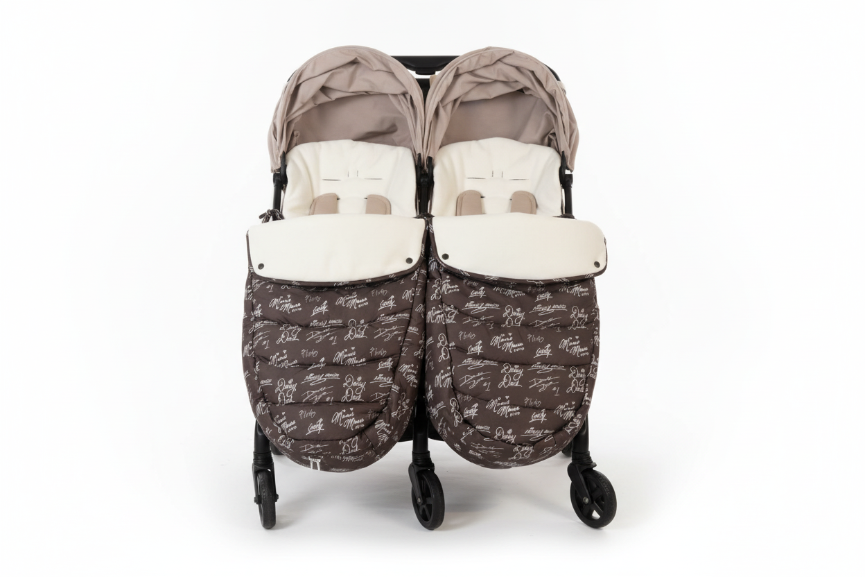Chocolate Signature Stroller Blanket